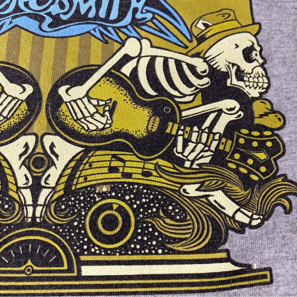 Aerosmith Men’s M Band Skeleton Wings Logo Mountainaire 100% Cotton Vintage - Picture 3 of 10